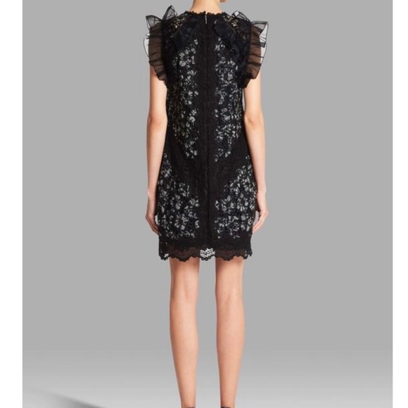 Rebecca Taylor NWOT SILK Sleeveless Floral Embroidery Ruffle Mini Dress B17/20 - Picture 3 of 16